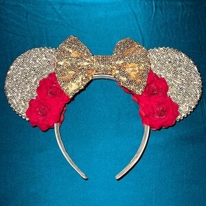 Princess Belle Inspired Floral/Sequin Ears